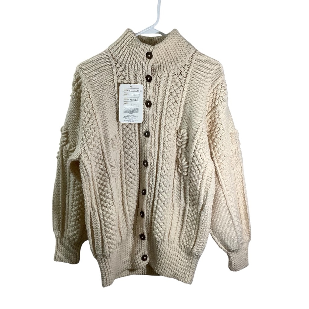 Brand New Millar Cozy Cream Hand-Knit Cable Knit Sweater